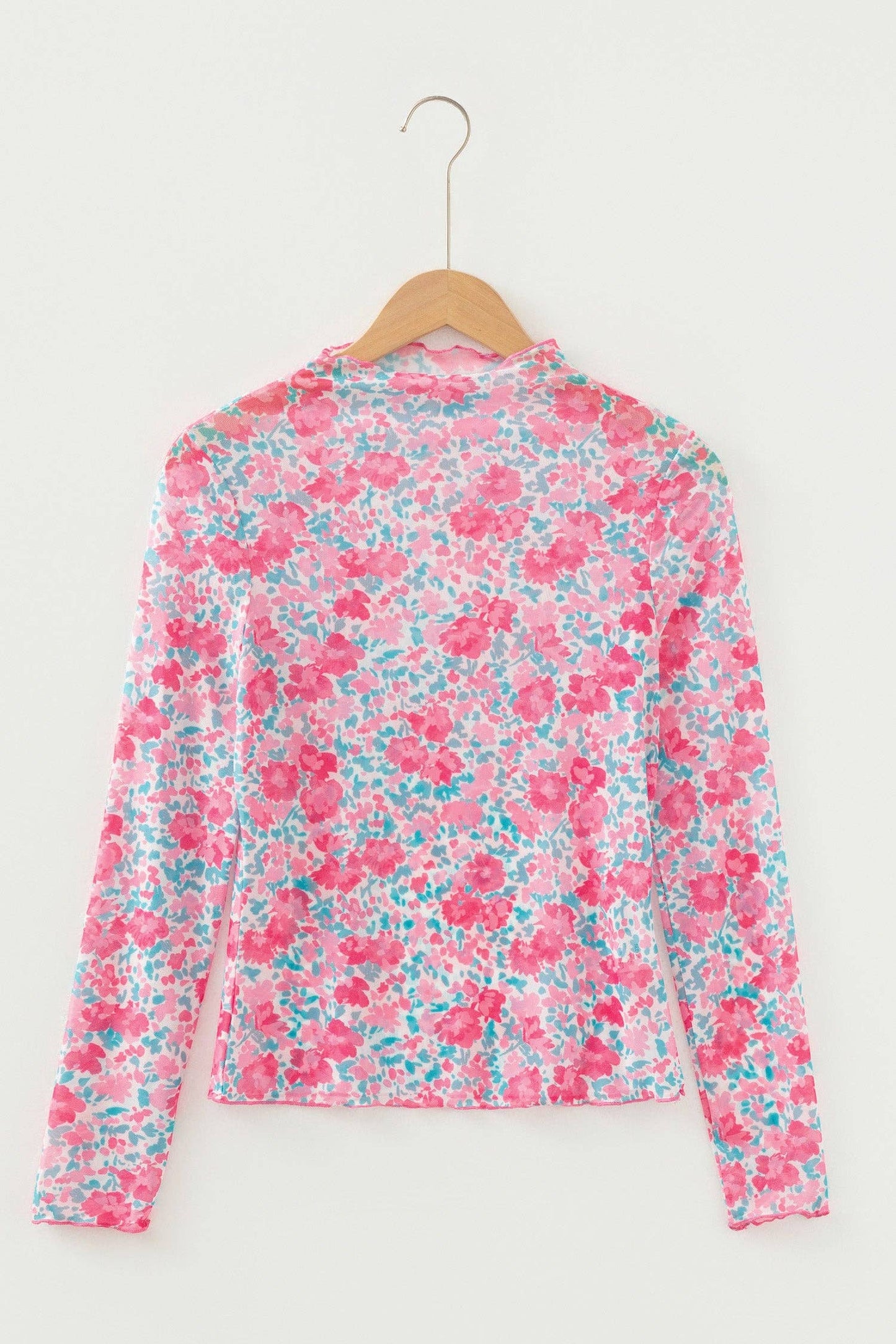 Pretty Bash - Bloemenmesh lange mouwen coltrui top