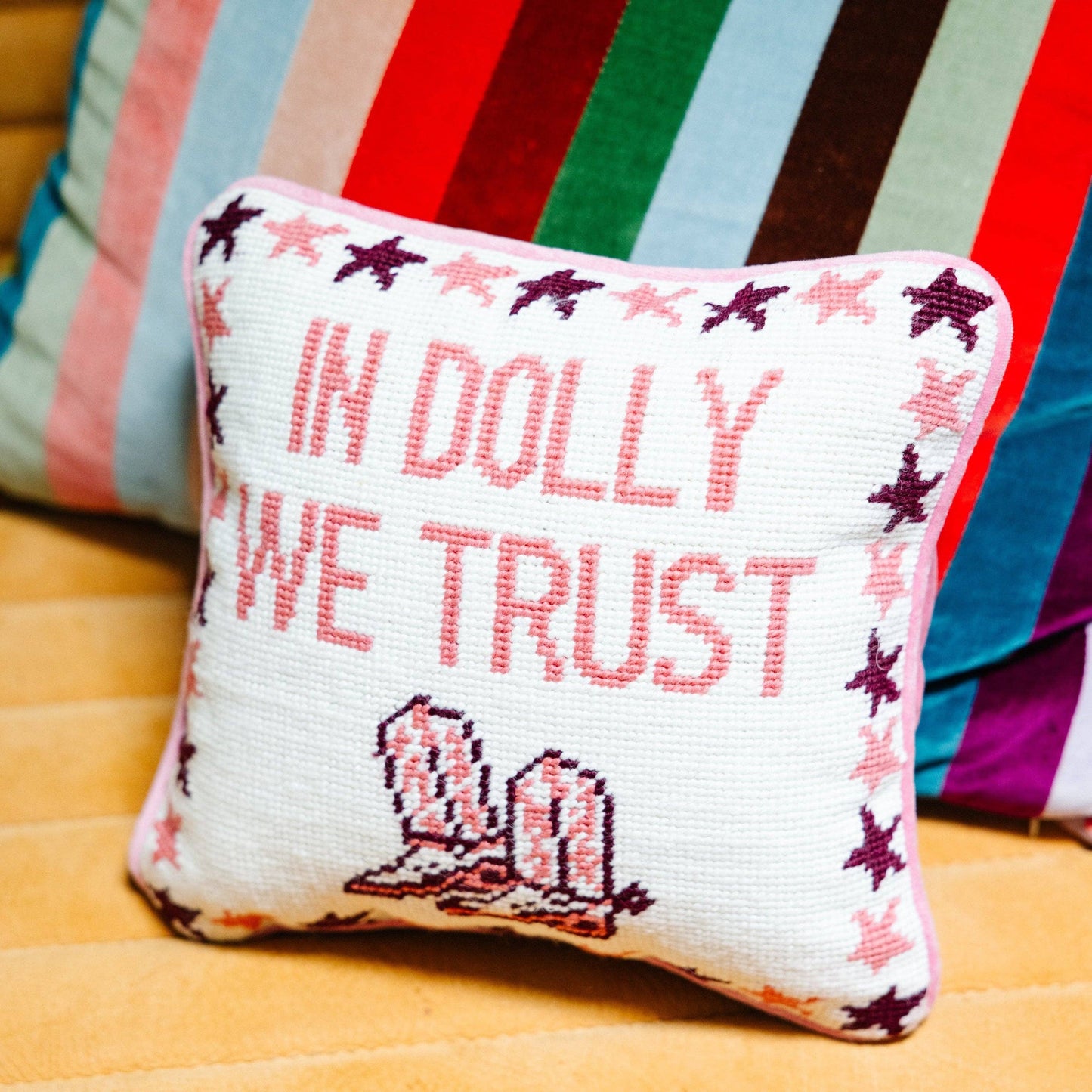 Furbish Studio - Needlepoint cushion Trust Dolly