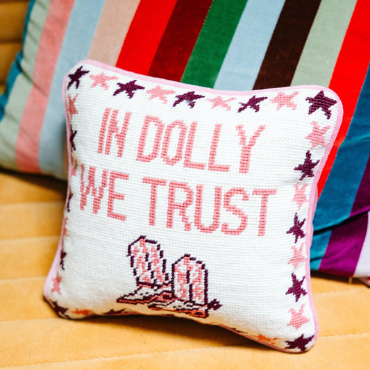 Furbish Studio - Needlepoint cushion Trust Dolly