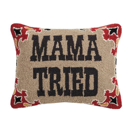 Peking Handicraft - Mama Tried Crocheted Pillow