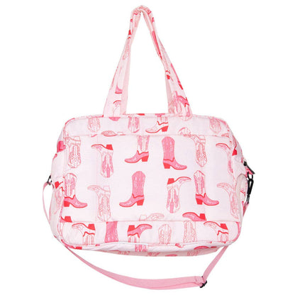 KatyDid - Hellrosa Westernstiefel Wochenendtasche