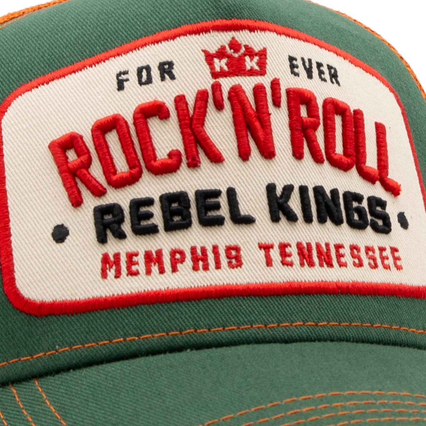 King Kerosin - Truckerpet Forever Rock'n'Roll pet in groen/oranje
