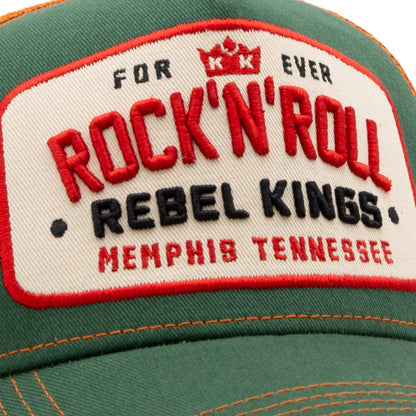 King Kerosin - Trucker-Cap Forever Rock'n'Roll Cap in Grün/Orange