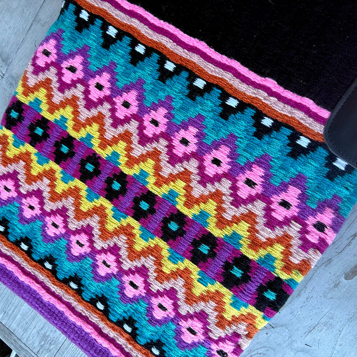 SB071 - Western oversized showblanket A - Zwart, pastel