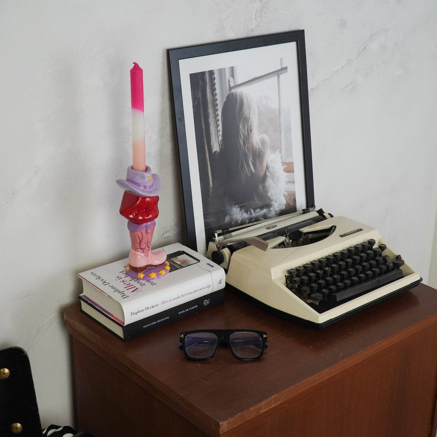 Housevitamin - Candle Holder Boot/Lip/Hat Pink/Red/Lilac