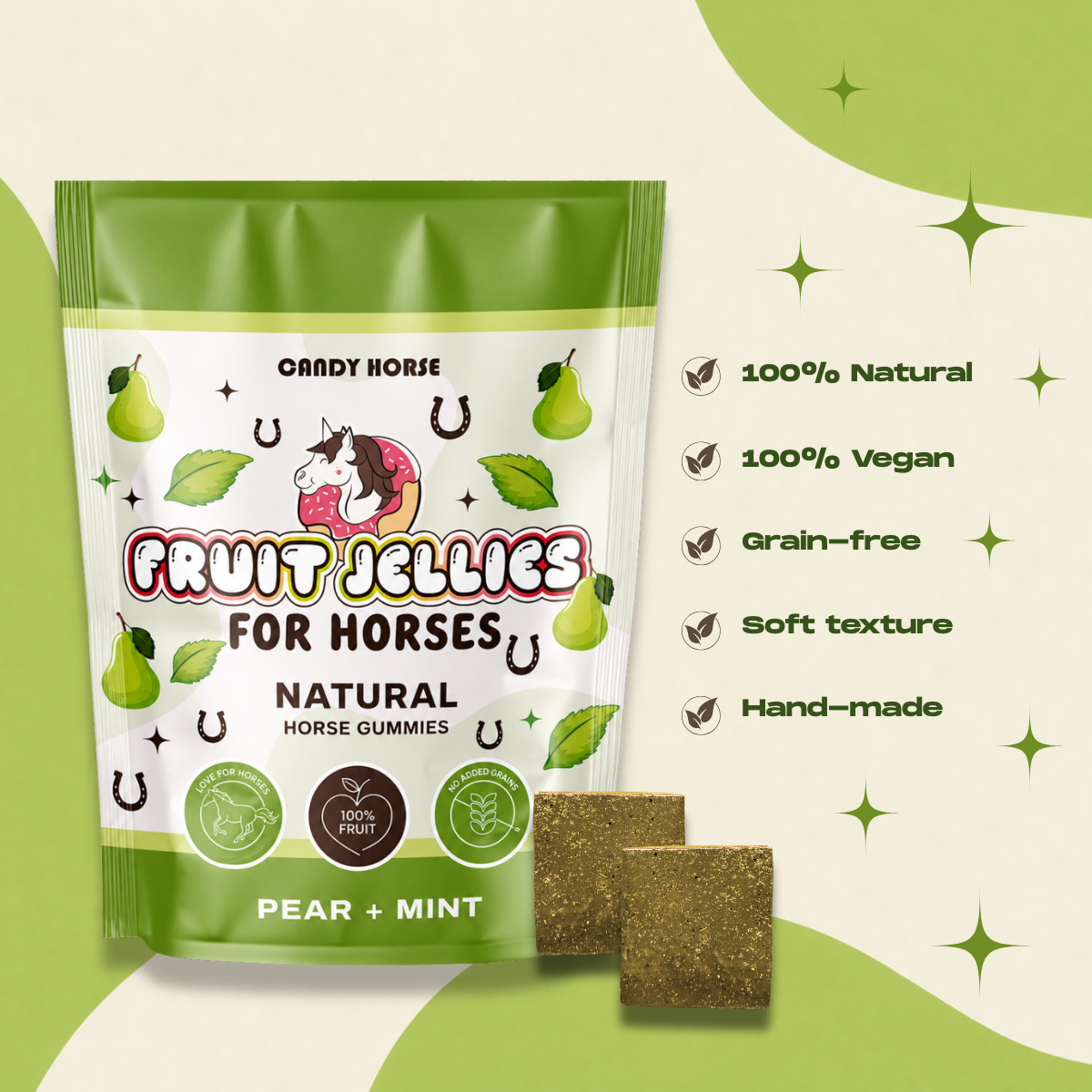 Candy Horse - Caramelle per cavalli Fruit Jellies Pera & Menta