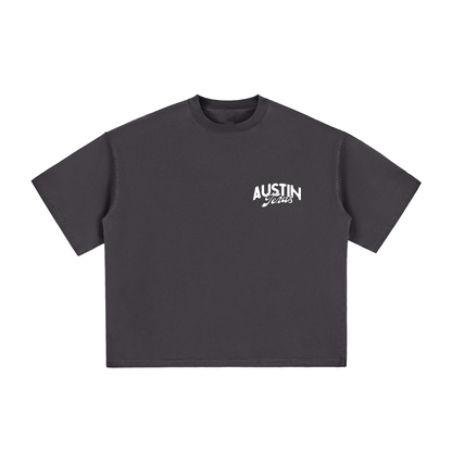 Tailspin - Austin Texas Rider zwart gecropt shirt met paarse print