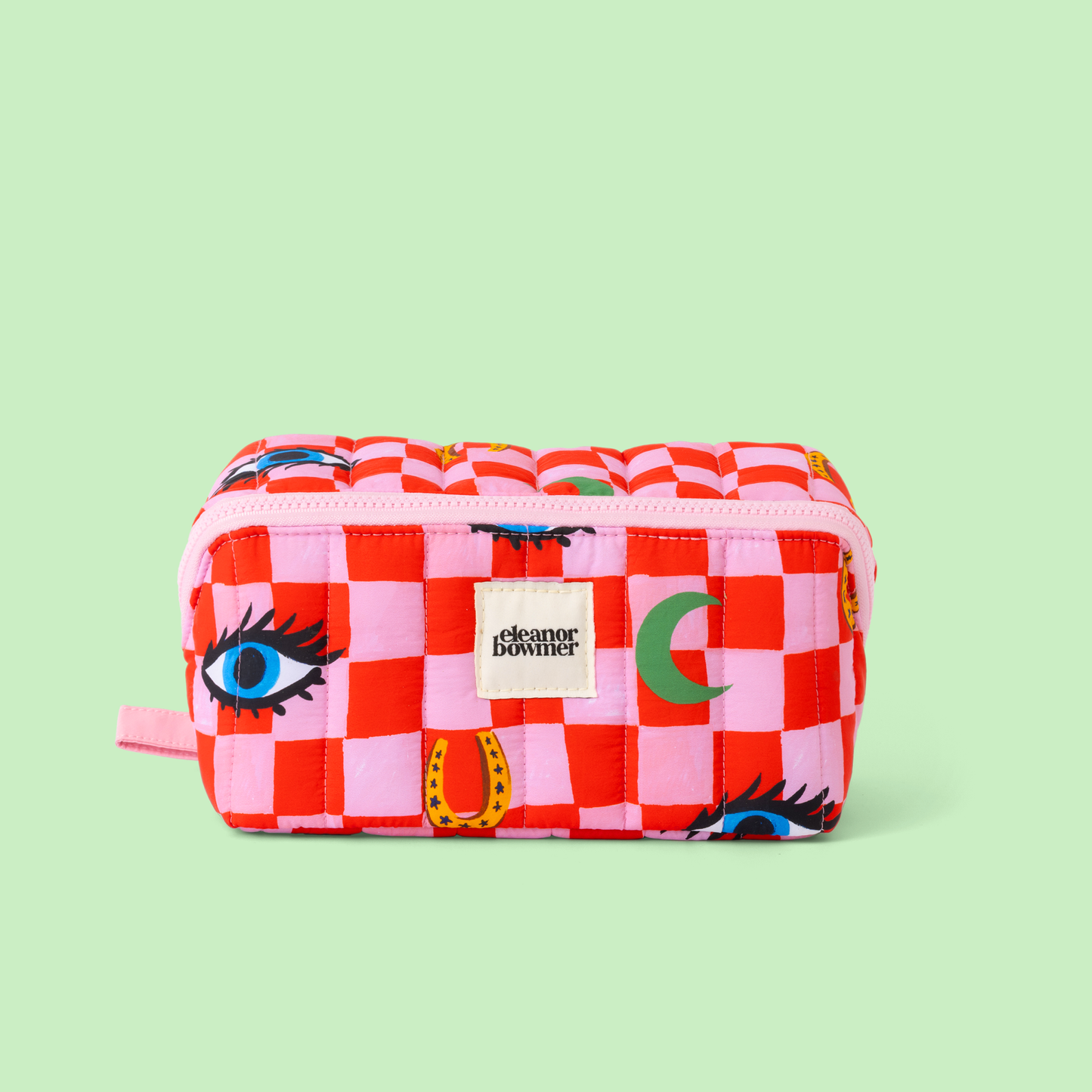 Eleanor Bowmer - Checker Icons Plat Liggende Toilettas Etui