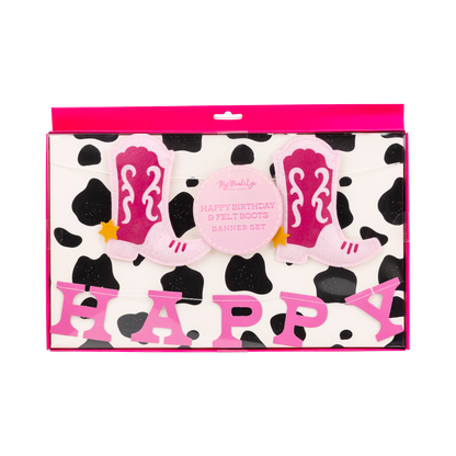 My Mind’s Eye - Cowgirl Happy Birthday banner flag line