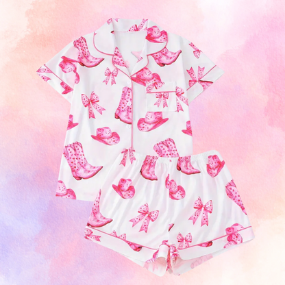 FMH - Dames zomerse pyjama set/ loungepak Sweet Pink