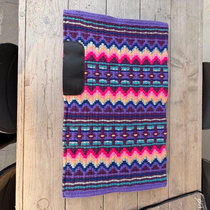 SB001 - Western Oversized Showdecke A - Lila, rosa, pfirsich, blau, silber  