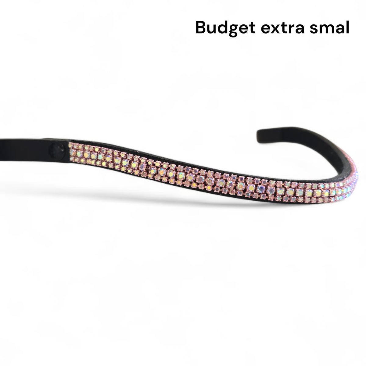 Moeders Mooiste Frontriemen - Budget frontriem "Extra Smal" Chrystal AB met roze Z/H-N