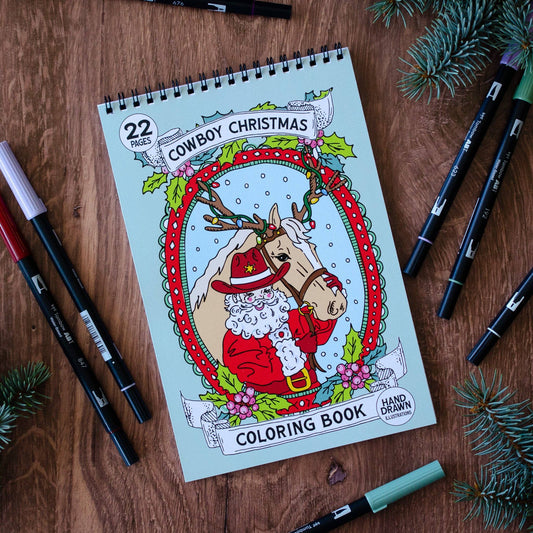 Antiquaria - Cowboy Kerstmis Premium Kleurboek