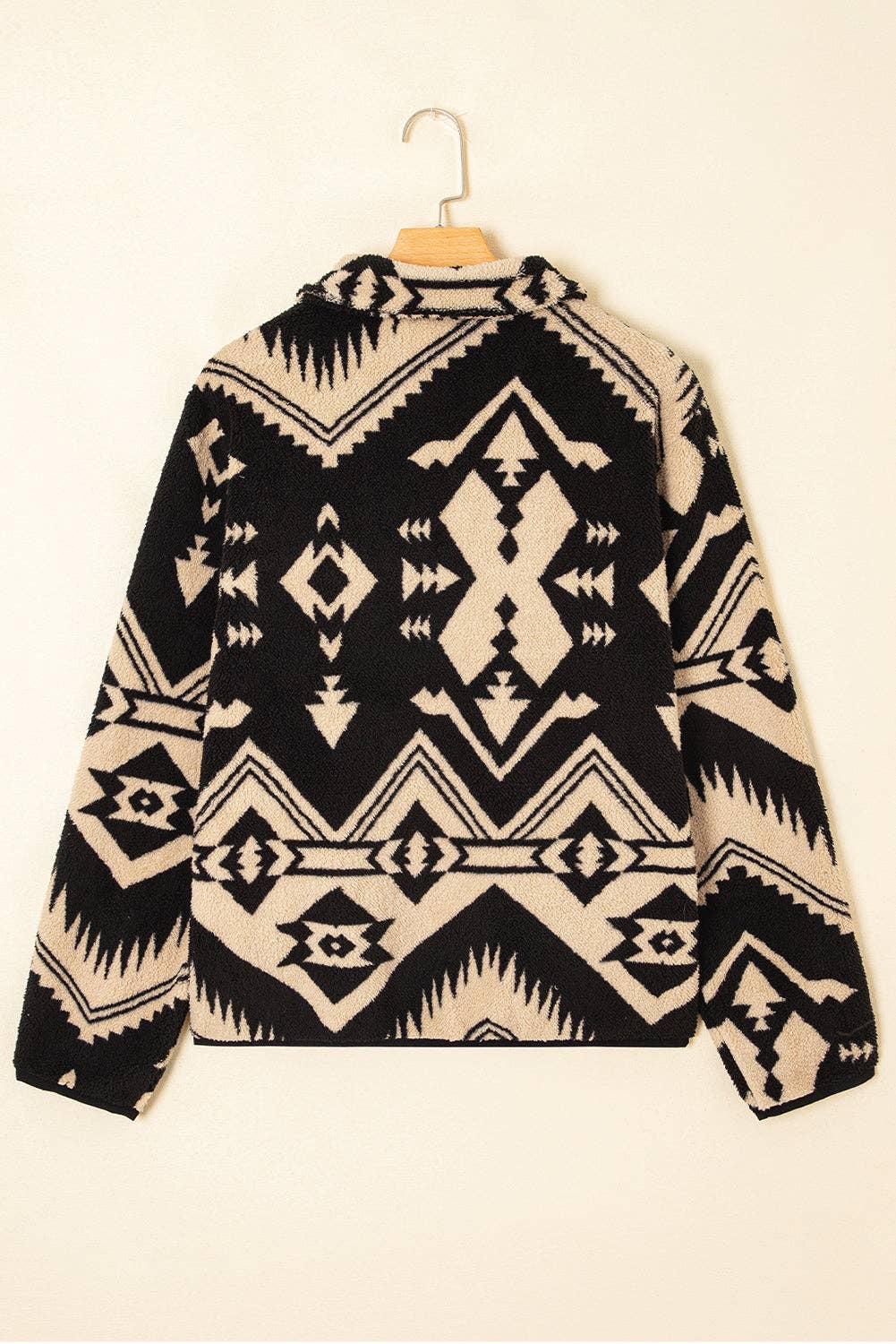 Pretty Bash - Western Aztec Fleece Half Zip Sweatshirt