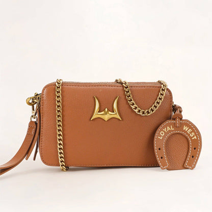 Myra Bag - Loyal West Shell Crossbody tasje cognac bruin