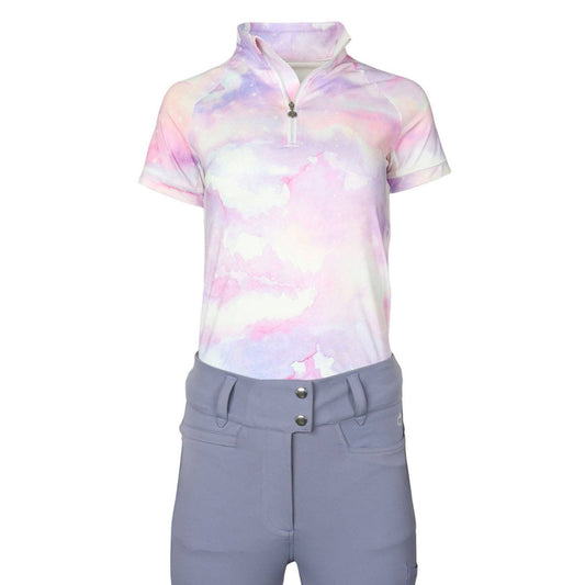 Dapplebay - Lavender Haze zip rijshirt korte mouw