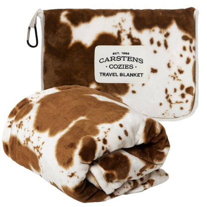 Linen Mart - Cozies Reisedecke Fleecedecke Kuhmuster