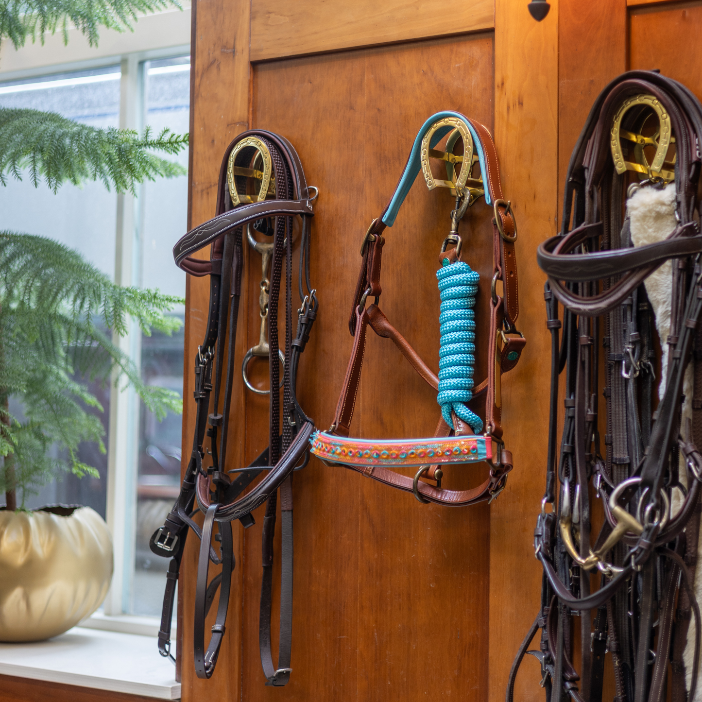 DWAM - Luxe buffellederen halster met boho-design Indian Summer