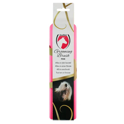 Excellent Horse - Grooming brush massage and hair brush M/L black/pink