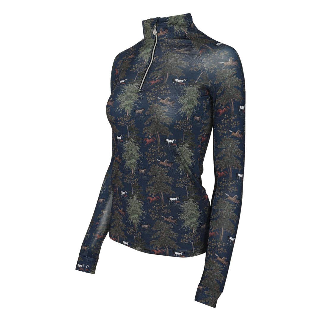 Dapplebay - Autumn Toile Long Sleeve Riding Top