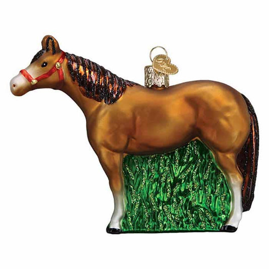 Kelley&amp;Co - Ornament Glass Horse with Halter
