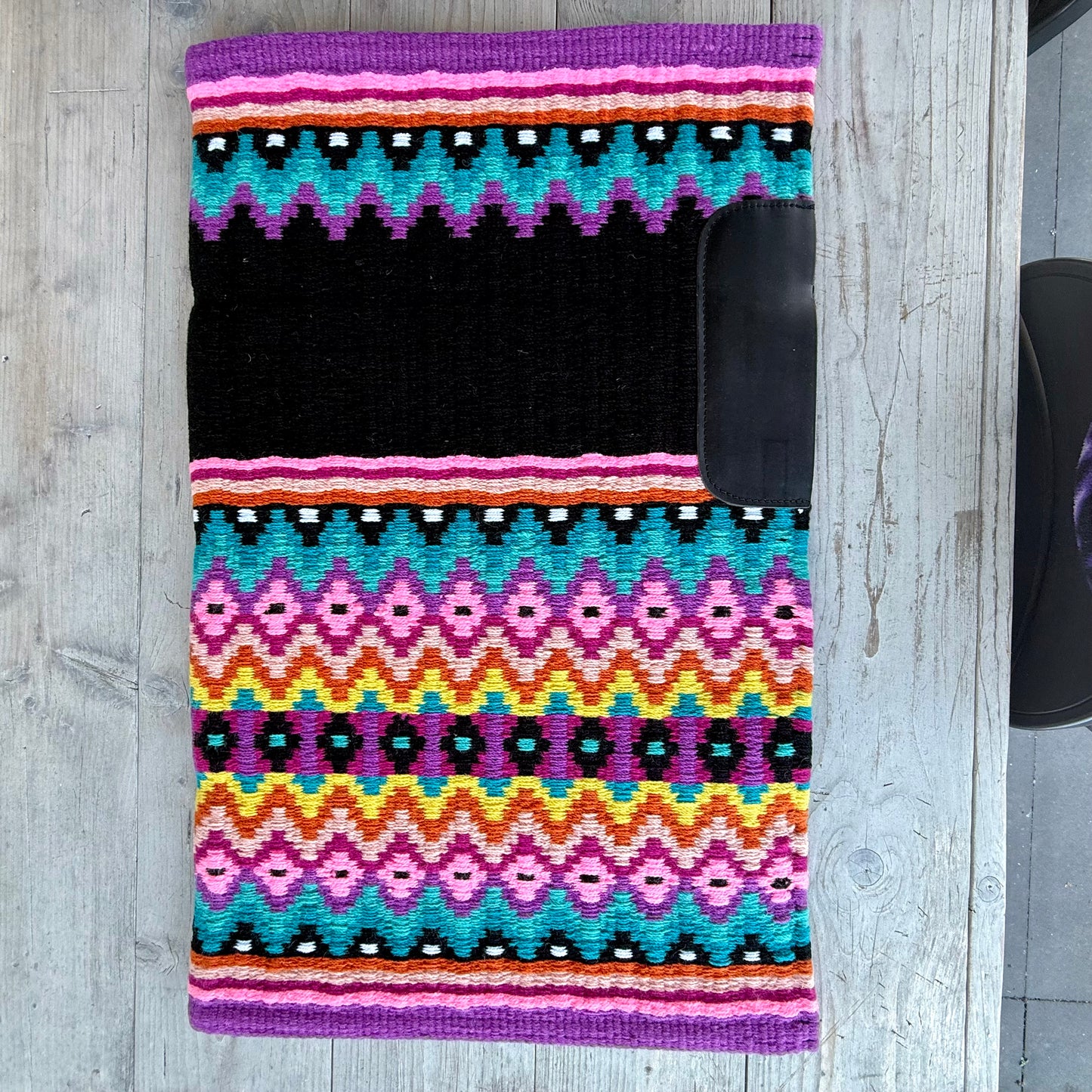 SB071 - Western oversized showblanket A - Zwart, pastel