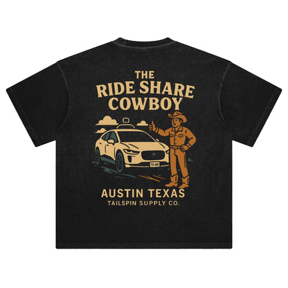 Tailspin - The Ride Share Cowboy T-Shirt unisex