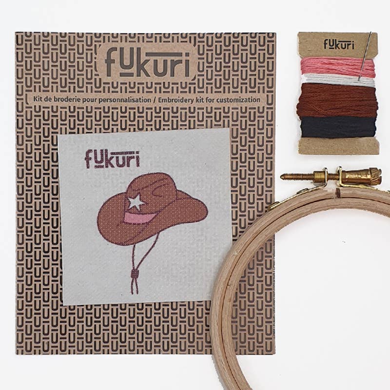 Fukuri - Borduurset Cowgirl hoed