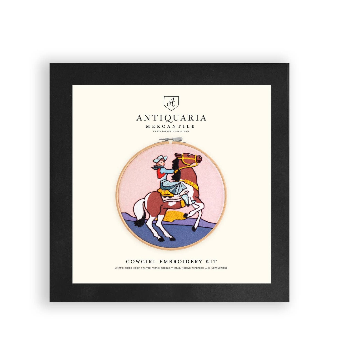 Antiquaria - Cowgirl Premium borduurpakket, 6 inch