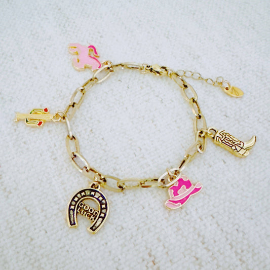 Ellison&amp;Young - Yeehaw Rodeo Charm Bracelet Western Icons