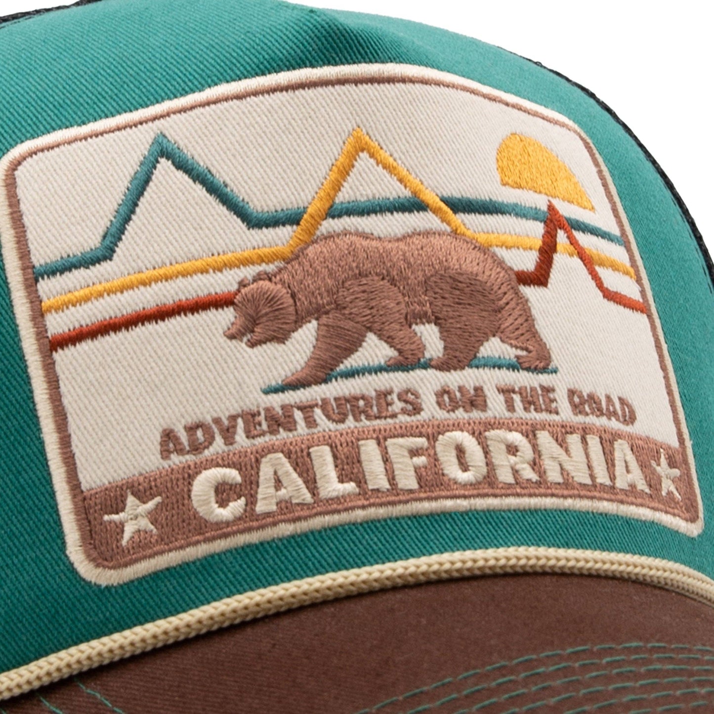 King Kerosin - Trucker cap California turquoise/brown
