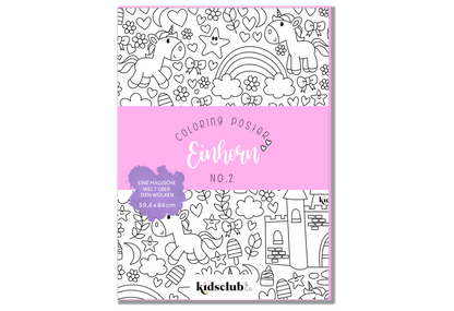 Kidsclub&Co - XXL Farbposter im Geschenkbox Einhorn