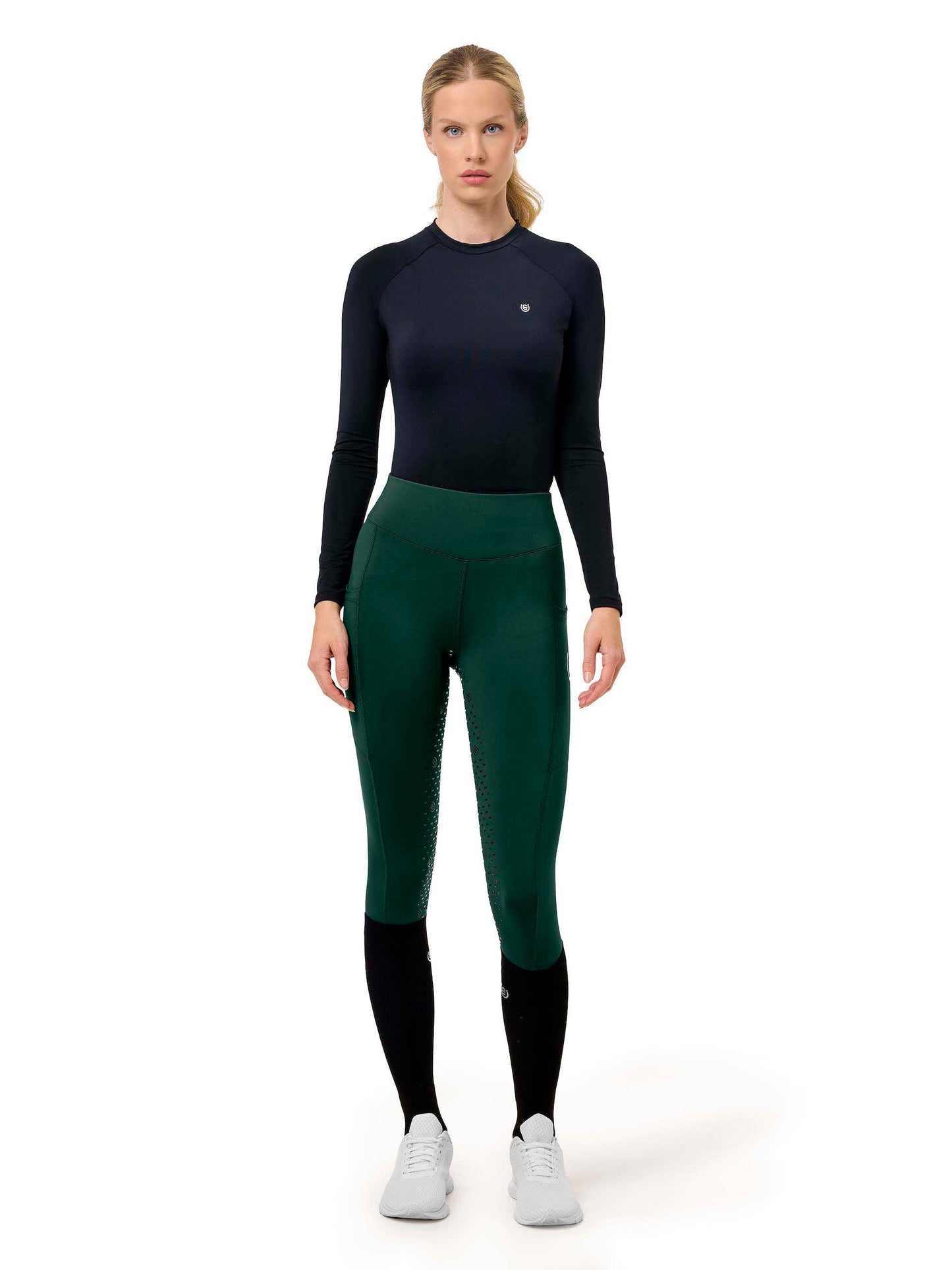 Equestrian Stockholm - FW26 Sycamore Green - Riding Tights Movement rijlegging