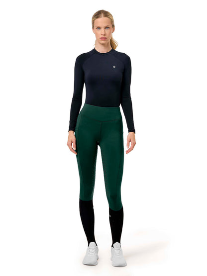 Equestrian Stockholm - FW26 Sycamore Green - Riding Tights Movement rijlegging