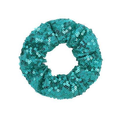 FMH - Glitter Pailletten Sequin Scrunchie elastiek dressuurknot knotband (div. kleuren)