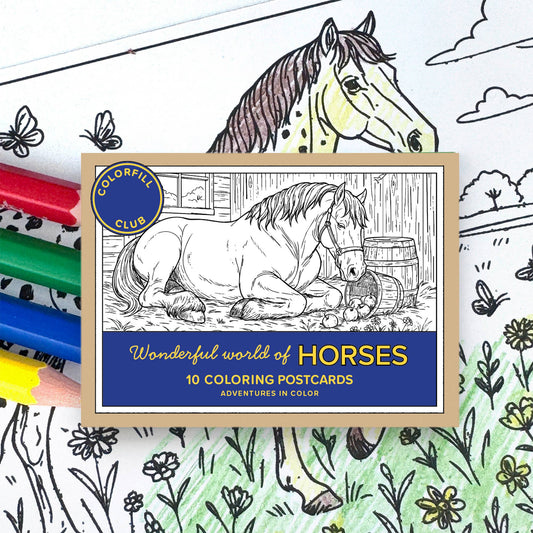 Colorfill Club - Kleurkaartenset Paarden