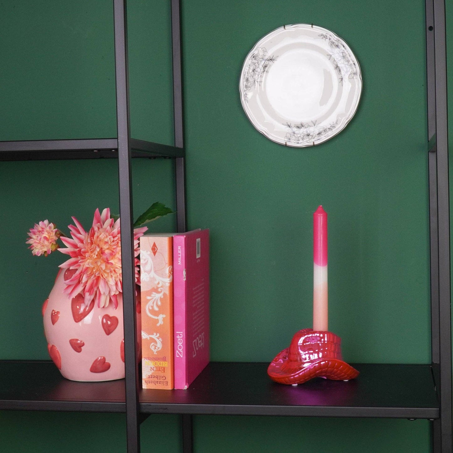 Housevitamin - Candle Holder Cowboy Hat Ceramic Pink