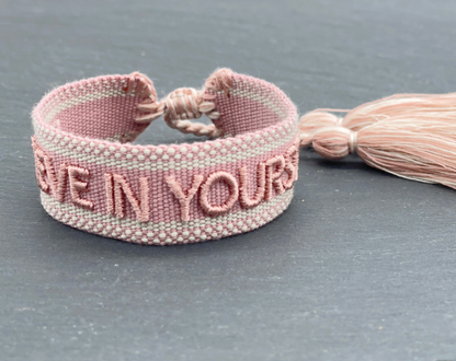 Parsley & Pepper - Believe in yourself armband lichtroze