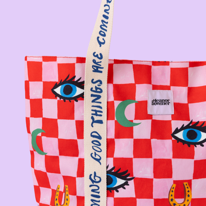 Eleanor Bowmer - Checker Icons Tote Bag Schultertasche