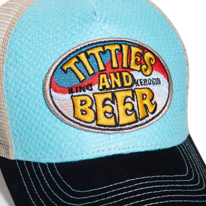 King Kerosin - Trucker-Cap Titties & Beer beige/blau