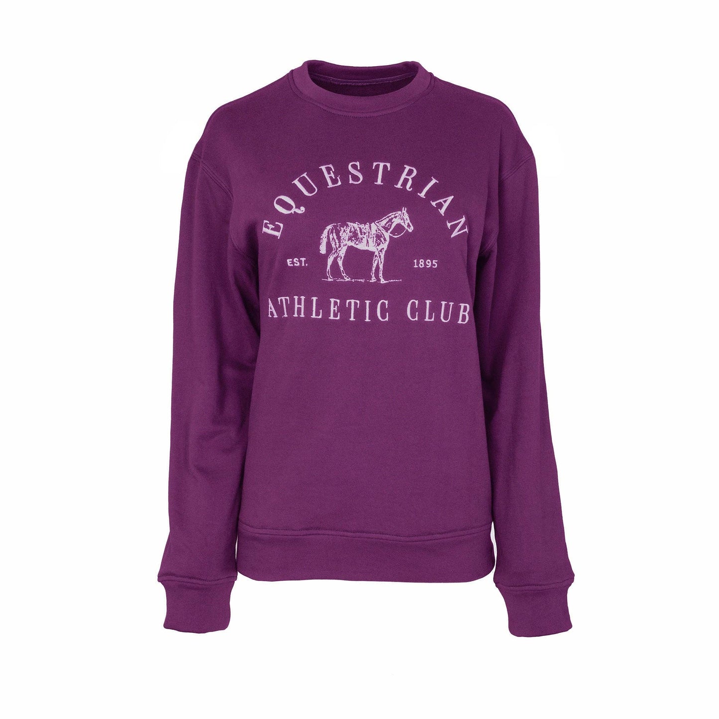 Dapplebay - Equestrian Athletic Club Sweatshirt met borduurwerk (Evergreen/ Plum)