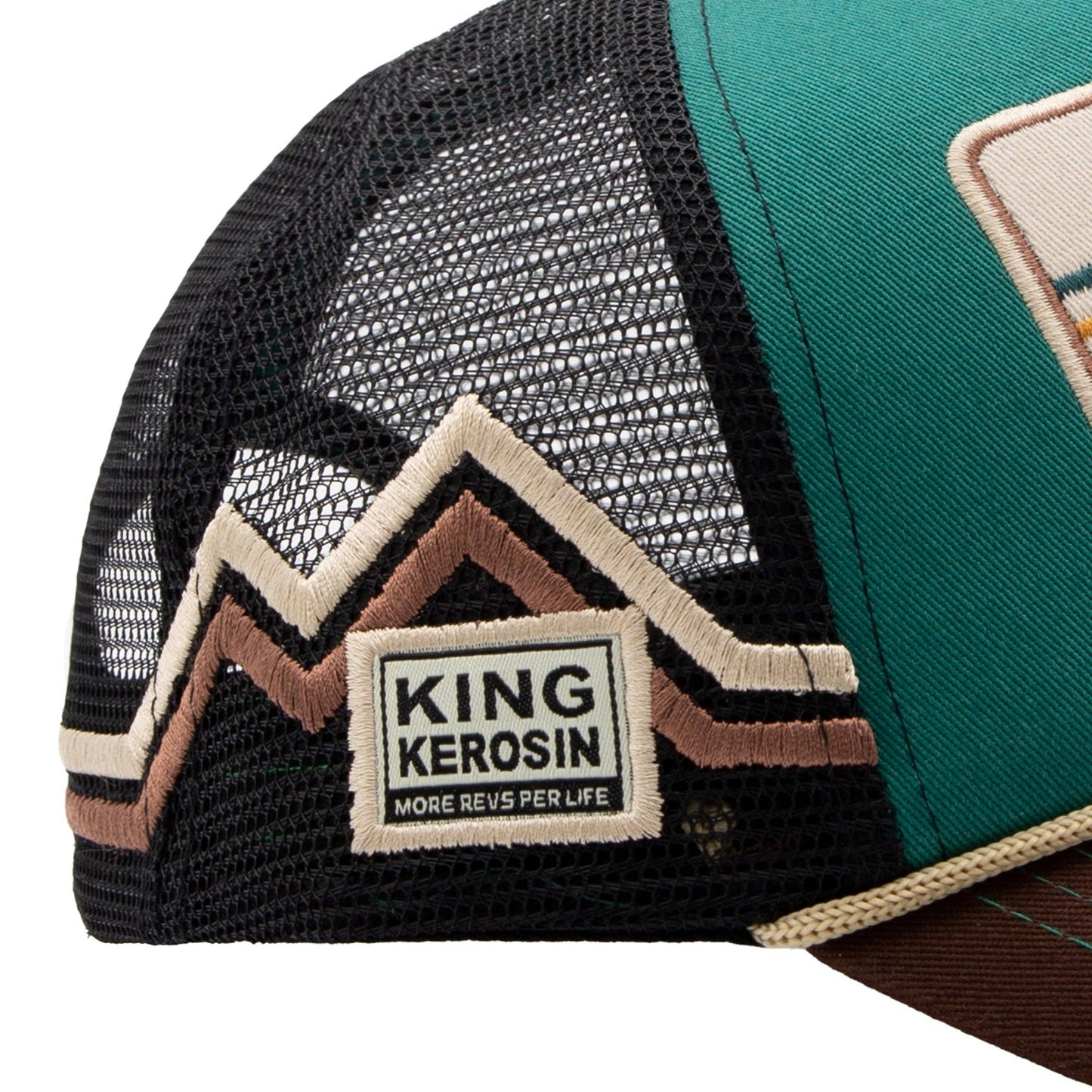 King Kerosin - Trucker cap California turquoise/brown