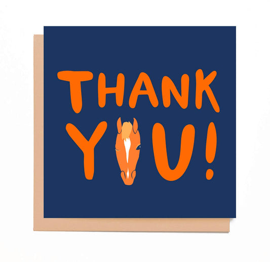 MARE - Wenskaart "Thank You Horse" paardenhoofd Bedankt