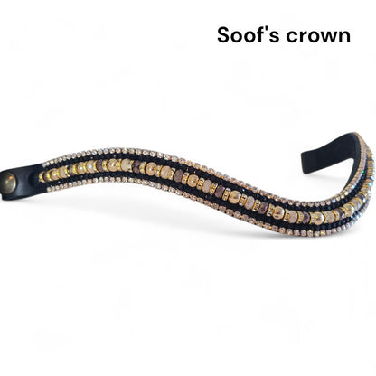 Moeders Mooiste Frontriemen - Deluxe “Soof's Crown” Z/H-D