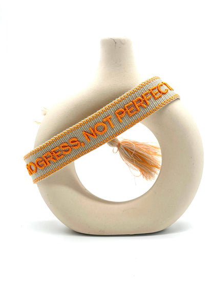 Parsley & Pepper - Progress, not Perfection Armband Beige/Orange