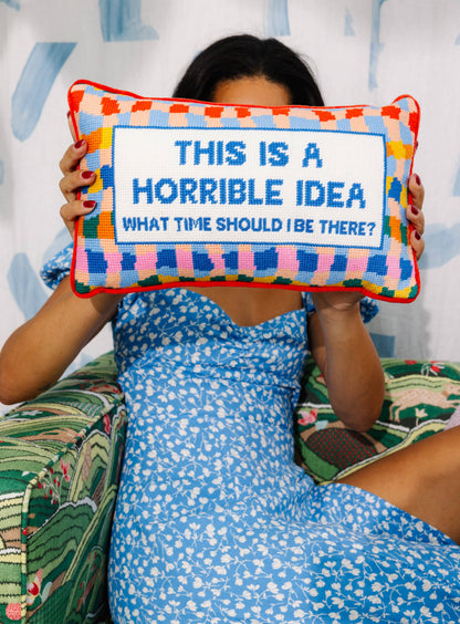 Furbish Studio - Needlepoint kussen Bad Idea