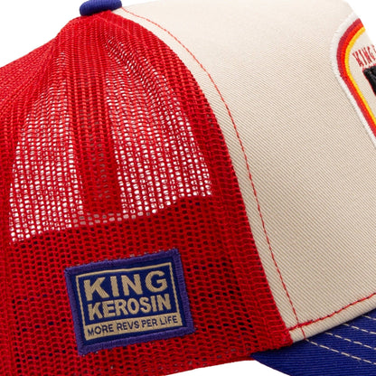 King Kerosin - Truckerpet Never Fuck A Fucker pet in beige/blauw/rood