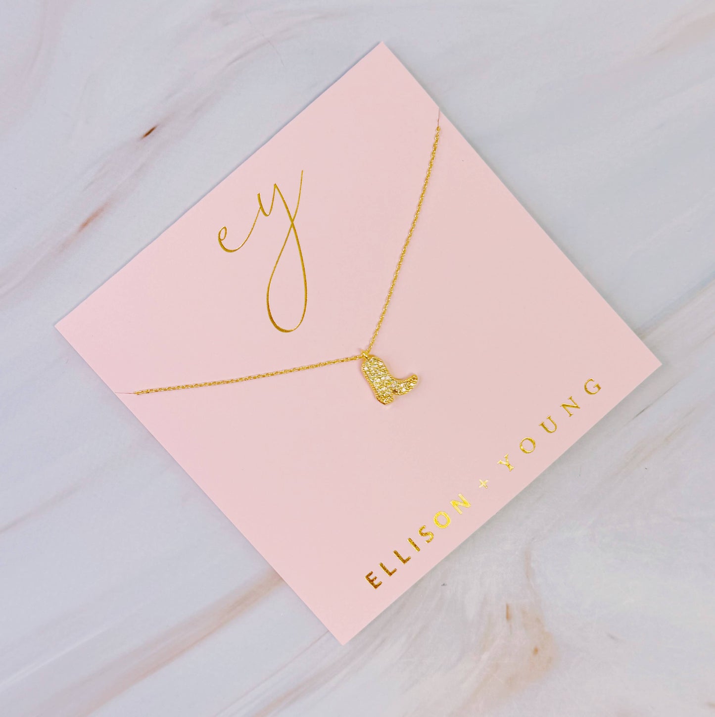 Ellison&amp;Young - Glam Cowgirl Boot Necklace