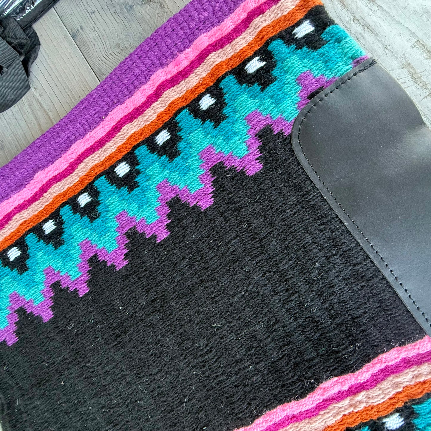 SB071 - Western oversized showblanket A - Zwart, pastel