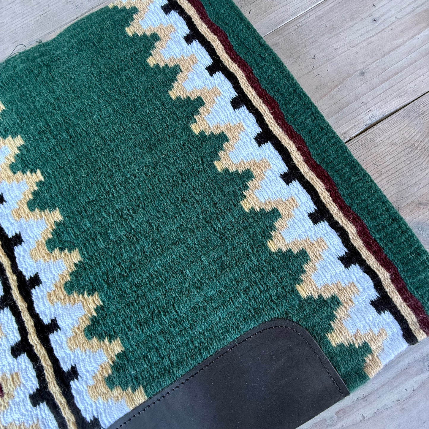 SB040 - Western oversized showblanket A - Groen, crème, bordeaux